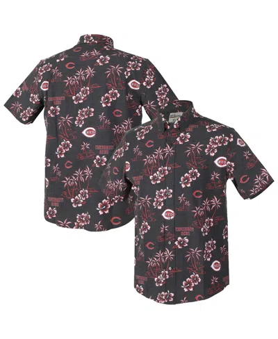 Reyn Spooner Men's Black Cincinnati Reds Kekai Performance Button-up Shirt