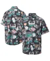 Reyn Spooner Men's Black Las Vegas Raiders Scenic Button-down Shirt In Gray
