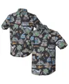 Reyn Spooner Men's Black Milwaukee Brewers Scenic Tri-blend Button-down Shirt In Multi