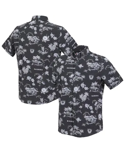 Reyn Spooner Black Oakland Raiders Gridiron Classics Throwback Kekai Performance Button-down Shirt