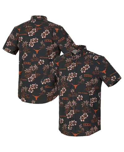 Reyn Spooner Men's Black Texas Longhorns Kekai Classic Tri-blend Button-down Shirt