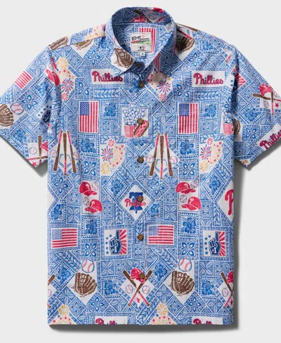 Reyn Spooner Men's Blue Philadelphia Phillies Americana Button-up Shirt