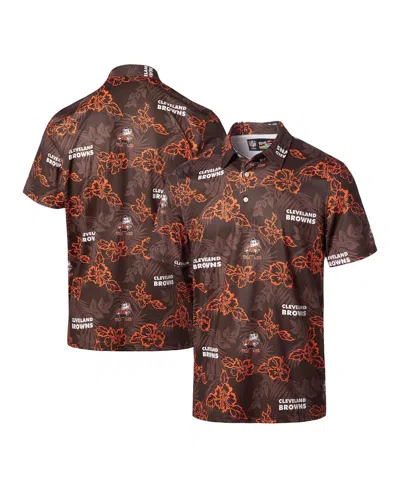 Reyn Spooner Men's Brown Cleveland Browns Throwback Pua Performance Polo Shirt
