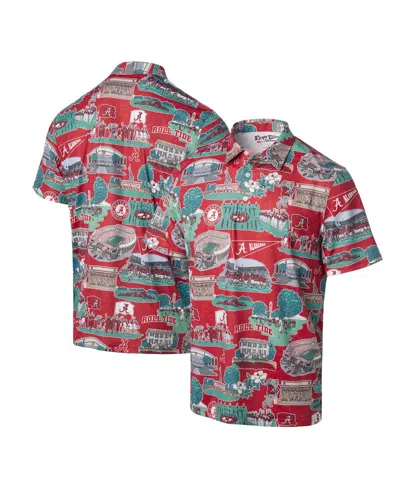 Reyn Spooner Men's Crimson Alabama Crimson Tide Scenic Polo Shirt In Multi