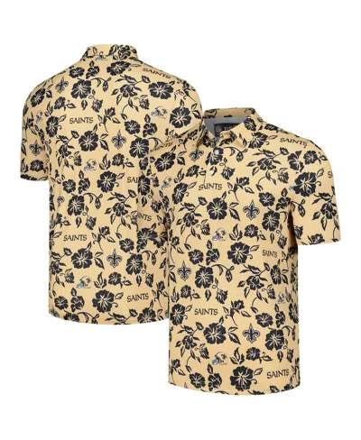 Reyn Spooner Men's Gold New Orleans Saints Pua Performance Polo Shirt In Multi