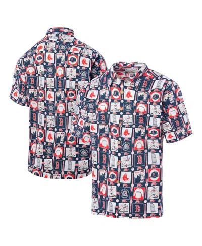Reyn Spooner Men's Navy Boston Red Sox Champions Scenic Button-up Shirt In Multi