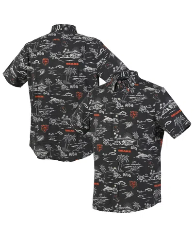 Reyn Spooner Navy Chicago Bears Kekai Performance Button-down Shirt In Black