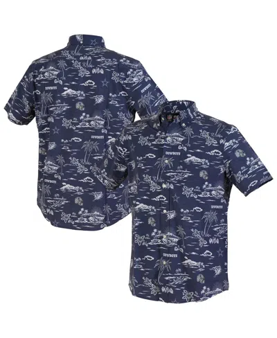 Reyn Spooner Men's Navy Dallas Cowboys Kekai Performance Button-down Shirt In Multi