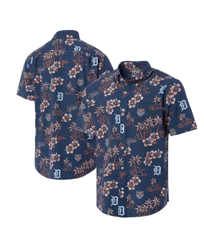 Reyn Spooner Men's Navy Detroit Tigers Kekai Button-down Shirt In Blue