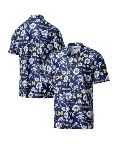 Reyn Spooner Men's Navy Michigan Wolverines Pua Performance Polo Shirt In Blue