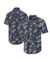 Reyn Spooner Men's Navy Milwaukee Brewers Kekai Button-down Shirt In Black