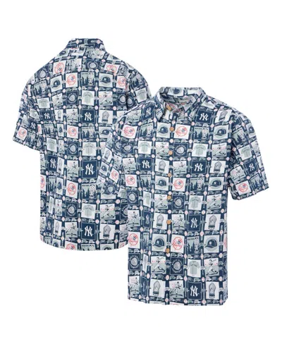 Reyn Spooner Men's Navy New York Yankees Champions Scenic Button-up Shirt In Blue