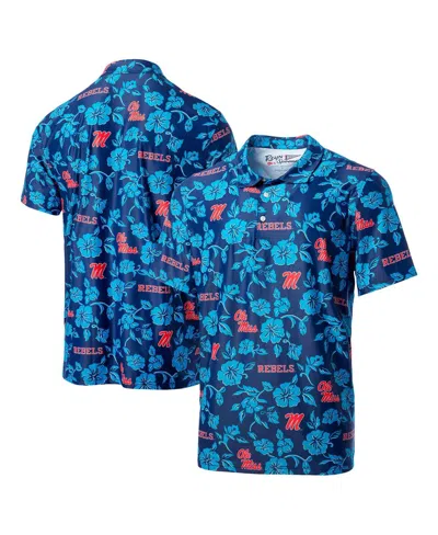 Reyn Spooner Men's Navy Ole Miss Rebels Performance Polo Shirt In Blue