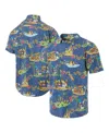 Reyn Spooner Men's Navy The Simpsons Hawaiian Vacation Button-down Shirt In Blue