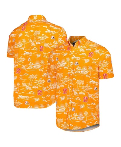 Reyn Spooner Men's Orange Tampa Bay Buccaneers Throwback Kekaiâ Print Button-up Shirt In Multi