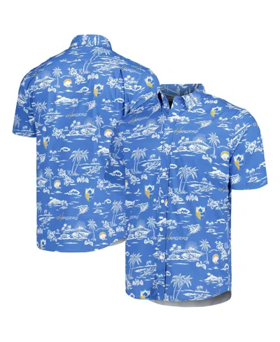 Reyn Spooner Men's Powder Blue Los Angeles Chargers Throwback Kekaiâ Print Button-up Shirt In Multi