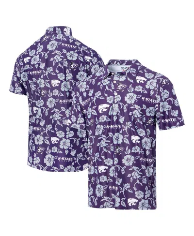Reyn Spooner Men's Purple Kansas State Wildcats Performance Polo Shirt In Blue