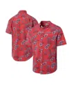 Reyn Spooner Men's Red Atlanta Braves Kekai Button-down Shirt In Multi