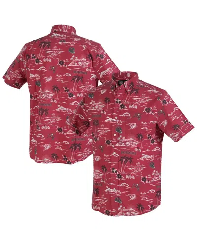 REYN SPOONER MEN'S RED TAMPA BAY BUCCANEERS KEKAI PERFORMANCE BUTTON-DOWN SHIRT