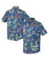 Reyn Spooner Royal Chicago Cubs Scenic Tri-blend Button-down Shirt In Blue