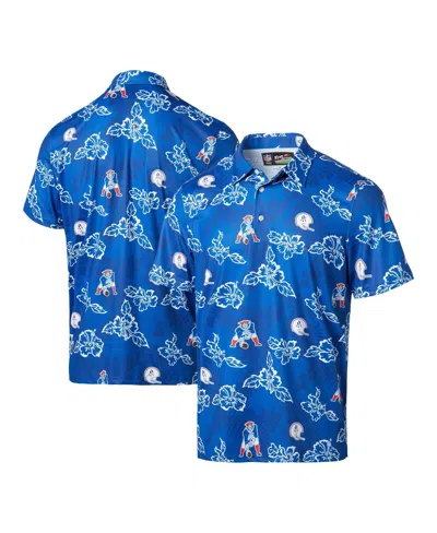 Reyn Spooner Men's Royal New England Patriots Throwback Pua Performance Polo Shirt In Blue