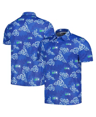 Reyn Spooner Men's Royal Seattle Seahawks Throwback Pua Performance Polo Shirt In Blue