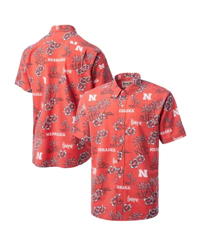 Reyn Spooner Men's Scarlet Nebraska Huskers Kekai Classic Tri-blend Button-down Shirt In Red