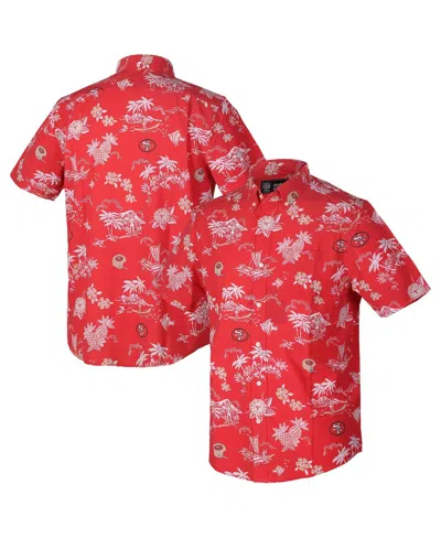 Reyn Spooner Men's Scarlet San Francisco 49ers Throwback Kekai Performance Button-down Shirt In Red