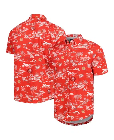 Reyn Spooner Men's Scarlet San Francisco 49ers Throwback Kekaiâ Print Button-up Shirt In Red