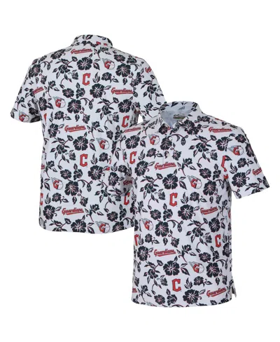 REYN SPOONER MEN'S WHITE CLEVELAND GUARDIANS PUA PERFORMANCE POLO SHIRT