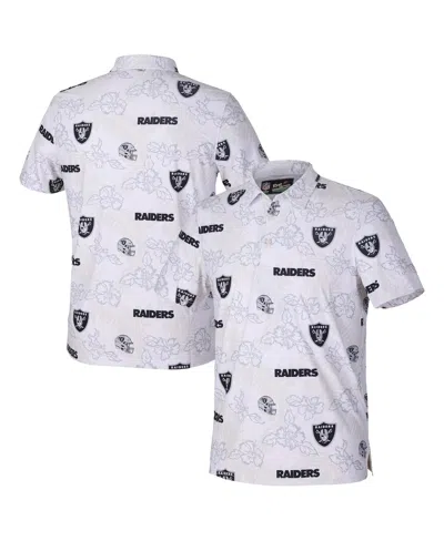 Reyn Spooner Men's White Las Vegas Raiders Pua Performance Game Day Polo Shirt In Multi