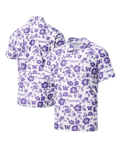 Reyn Spooner Men's White Washington Huskies Performance Polo Shirt In Multi