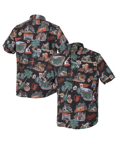 Reyn Spooner Men'sâ Black Baltimore Orioles Scenic Tri-blend Button-down Shirt