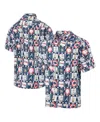 Reyn Spooner Men'sâ Navy Atlanta Braves Champions Scenic Button-up Shirt In Multi
