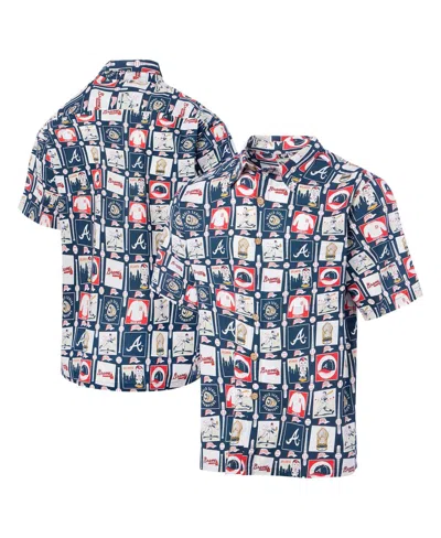 Reyn Spooner Men'sâ Navy Atlanta Braves Champions Scenic Button-up Shirt In Multi