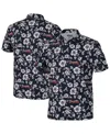 Reyn Spooner Men'sâ Navy Atlanta Braves Pua Performance Polo Shirt In Black