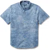 Reyn Spooner Molokai Channel Short Sleeve Cotton Blend Button-down Shirt In Blue
