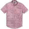 Reyn Spooner Molokai Channel Short Sleeve Cotton Blend Button-down Shirt In Pink