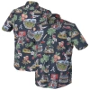 Reyn Spooner Navy Atlanta Braves Scenic Tri-blend Performance Button-up Top In Black