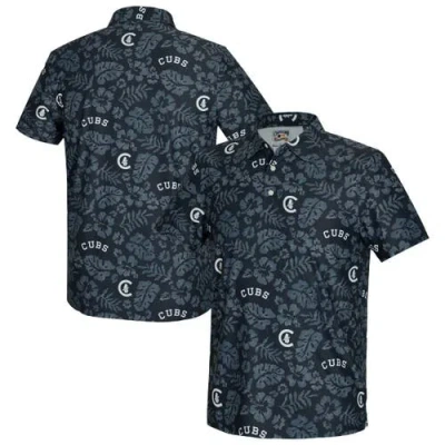 Reyn Spooner Navy Chicago Cubs Cooperstown Pua Performance Polo In Black