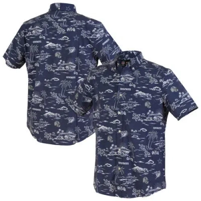 Reyn Spooner Navy Dallas Cowboys Kekai Performance Button-down Shirt In Blue