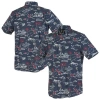Reyn Spooner Navy New England Patriots Kekai Performance Button-down Shirt In Multi