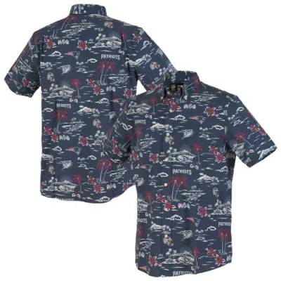 Reyn Spooner Navy Denver Broncos Kekai Performance Button-down Shirt In Black