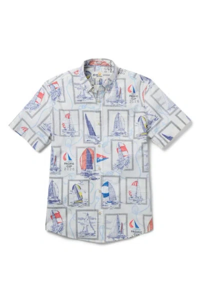 Reyn Spooner Pacific Cup 2026 Print Shirt In White