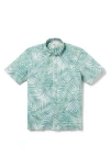 Reyn Spooner Palms Classic Fit Short Sleeve Button-down Shirt In Green/white
