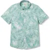 Reyn Spooner Palms Classic Fit Short Sleeve Button-down Shirt In Green/white