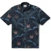 Reyn Spooner Paradise Calling Classic Fit Short Sleeve Button-down Shirt In Black