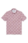 Reyn Spooner Pua Patchwork Aloha Polo In Faded Ginger