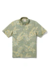 Reyn Spooner Pua Tapa Classic Fit Short Sleeve Button-down Shirt In Enamel Blue