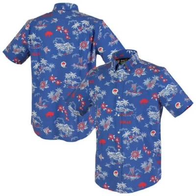 Reyn Spooner Royal Buffalo Bills Throwback Kekai Performance Button-down Shirt In Blue